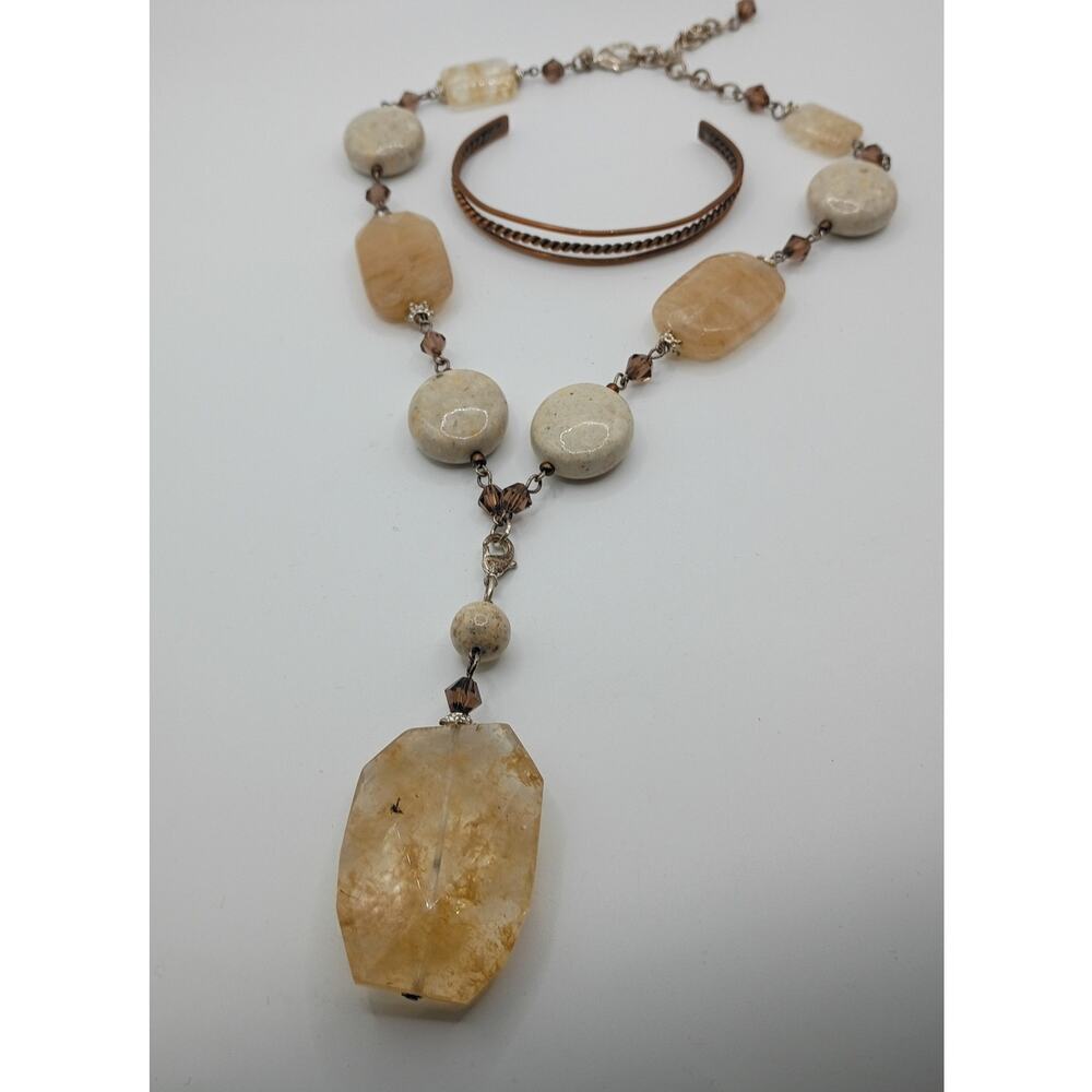 Premier Designs Statement Necklace & Copper Bracelet